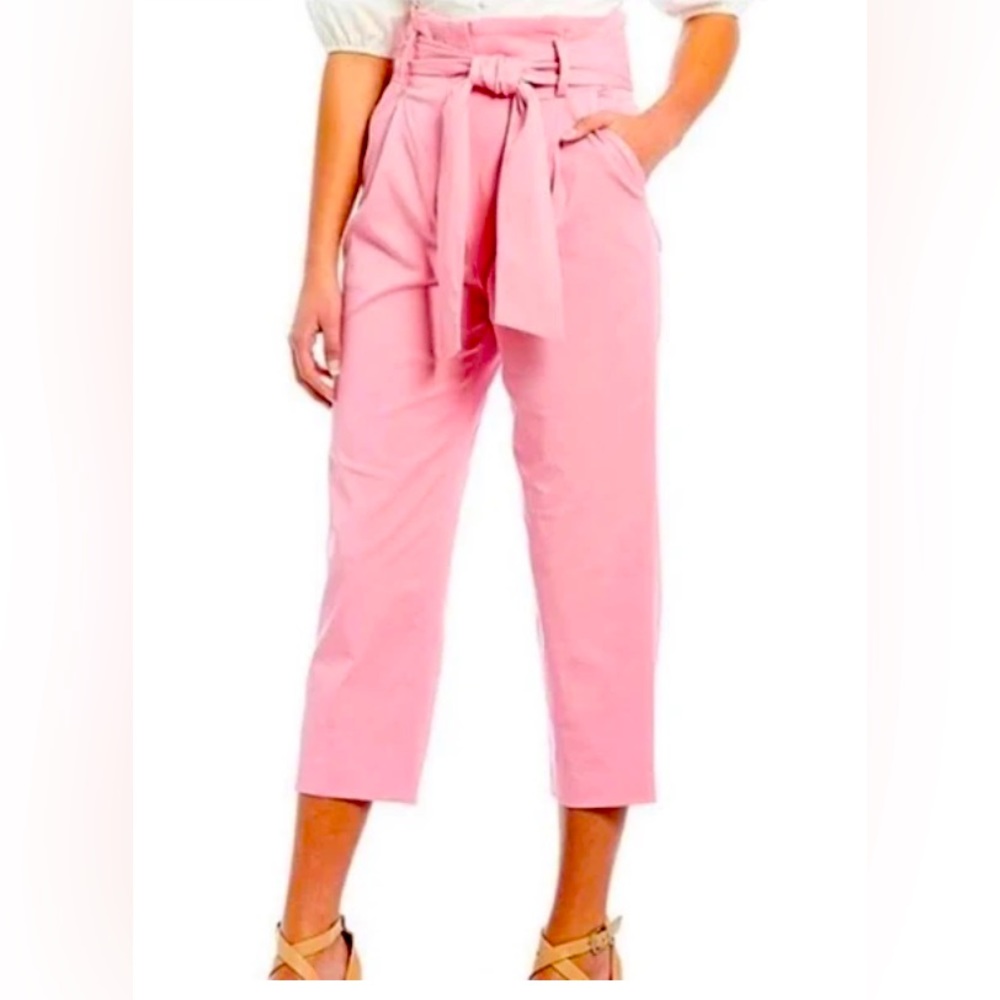 BARBIECORE Gianni Bini Paper-Bag Cropped Pants